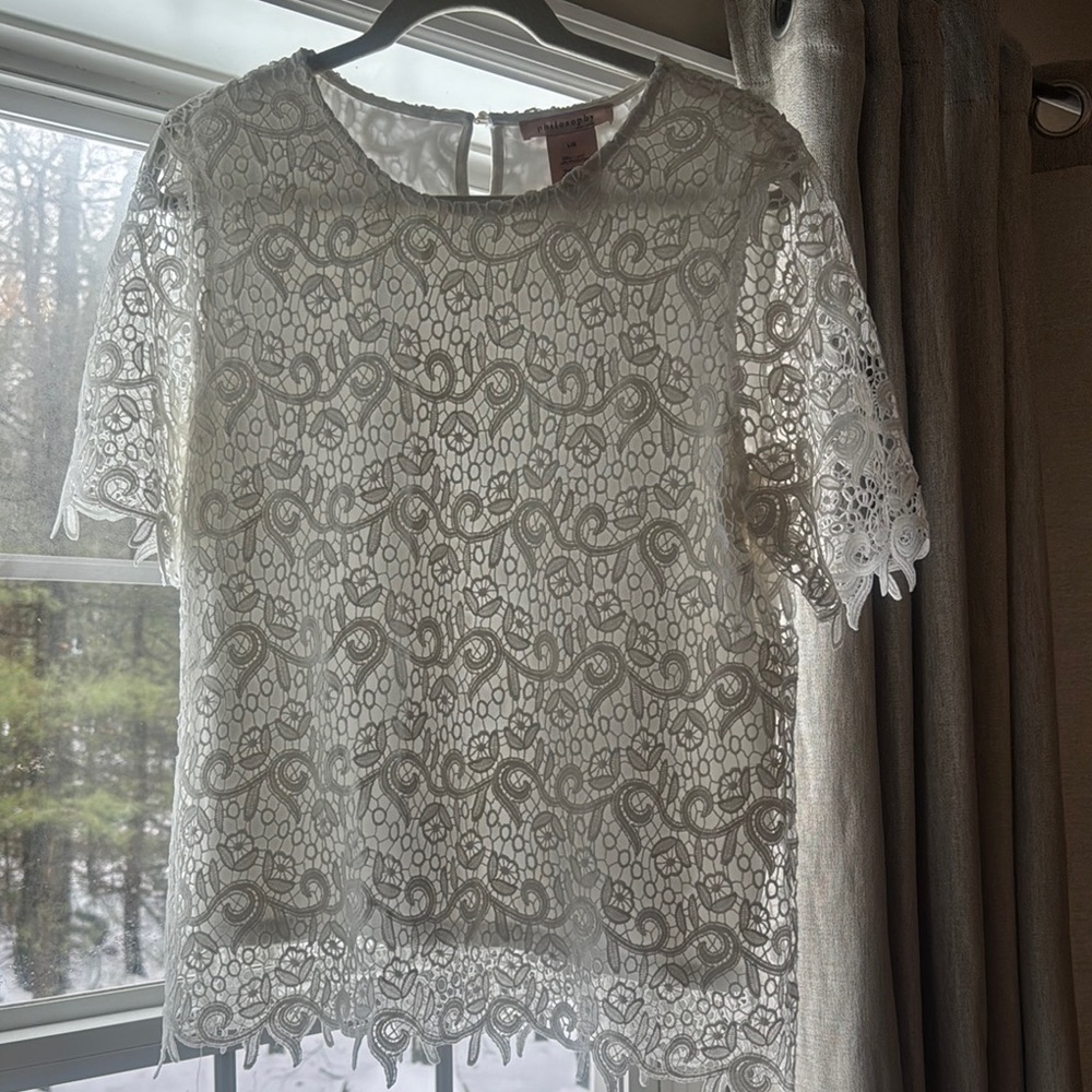 Elegant White Lace Top